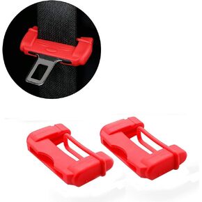 Wixine 2Pcs Auto Seat Belt Buckle Clip Silicone Anti-Scratch Cover Safety Accessories