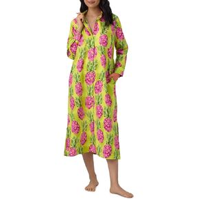 Trina Turk x BedHead Pajamas Nightgown for Women, Lightweight Organic Cotton Long Sleeve Maxi Shirt Dress in Saudi Arabia