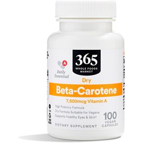 365 by Whole Foods Market, Beta Carotene Dry 15000 MCG, 100 Count