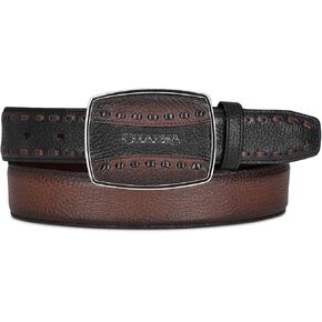 Cuadra Men's Cowboy Belt in Genuine Deer Leather Brown