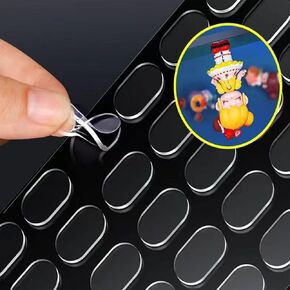 Double Sided Sticky Tack, Removable Clear Dots Glue Gel Adhesive Putty for Museum Tape, Mounting Tack for Wall Hanging, Poster Wax for Crafts Balloons Festival Party Decoration 0.31" X 0.51"(500PCS)