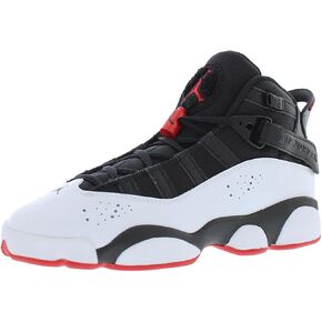Jordan 6 Rings Big Kids' Shoes (323419-067, Black/White/University Red)