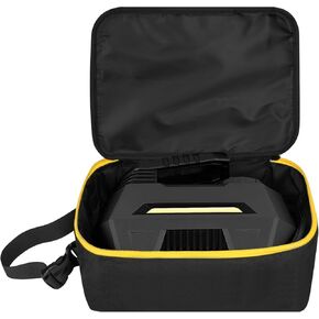 1680D Carrying Case for AstroAI Tire Inflator Portable Air Compressor Air Pump, Protective Storage Travel Bag with Pocket for Replacement Fuse, Air Nozzle Cones, Adapter and Other Accessories (Black)