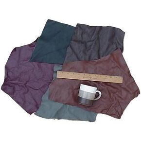 Scrap Upholstery Leather Mixed Large Pieces Light Weight 12 Square Feet