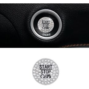 LECART Red Start Stop Button Cover Sticker for Jeep Grand Cherokee Accessories 2024 2023 2022 2021 2020 2019 2018 2017 2016 2015 2014 Crystal Auto Interior Keyless Ignition Button Decoration Trim