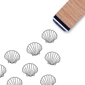 Sea Shell Rubber Stamp, 3/5 Inch Small Mini Stamp for Scrapbooking Card Making Planner