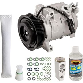 AC Compressor & A/C Kit For Dodge Ram 5.7L Hemi V8 2010 2011 - Includes Drier, Expansion Valve, PAG Oil & O-Ring Seals! - BuyAutoParts 60-82836RK New
