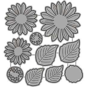 Sunflowers Metal Cutting Dies Stencil, Premium Flowers Die-Cuts Set for Card Making, DIY Scrapbooking, Album Photo Decorations, Paper Crafts Tools (3.9 x 4.2 Inch)