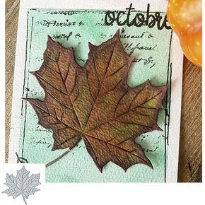 Maple Leaves Metal Die Cuts,Merry Christmas Maple Leaf Cutting Dies Cut Stencils DIY Scrapbooking Decorative Embossing Paper Scrapbooking Card Making