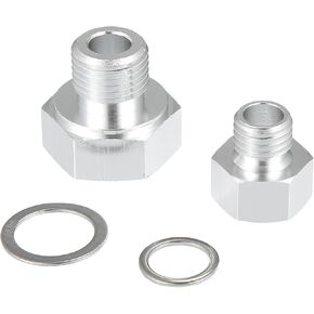 Oil Pressure Coolant Adapter Fitting Sensor Adapter for LS Series Engine/Front/Oil Pressure Sensor Adapter/Durable / 1 Set/Silver Tone
