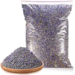 Treela 3 Pound Dried Lavender Bulk Dry Lavender Buds Fragrant Lavender Flower Petals for DIY Wedding Gift Crafts Home Fragrance Sachets