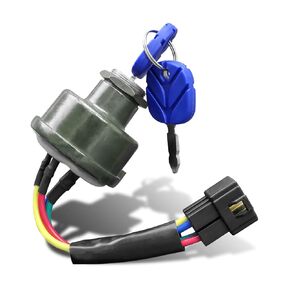 Ignition Key Switch Fit for New Holland Tractor T45A TT50A TT60A TT75A Workmaster 45 Workmaster 50 Workmaster 55, Tractor Ignition Switch Replaces 82826806 87304791