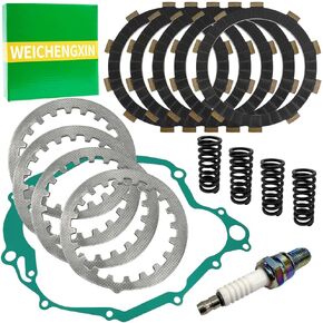 Clutch Friction Plates Springs Gasket Kit for Yamaha Trailway 200 TW200 1988-2021#537-16321-00-00 336-16324-00-00 90501-23700-00 4BE-15462-00-00