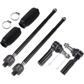 X AUTOHAUX 6pcs Front Inner Outer Tie Rod Ends Kit Suspension Steering Tie Rod End for Ram 1500 2013-2018 Drag Link