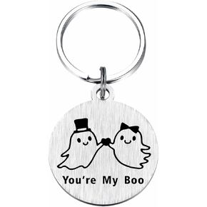 Gezxin Halloween Boo Gift for Women Her Boo Keychain Basket for Boyfriend Husband Wife Girlfriend Christmas Valentines Birthday