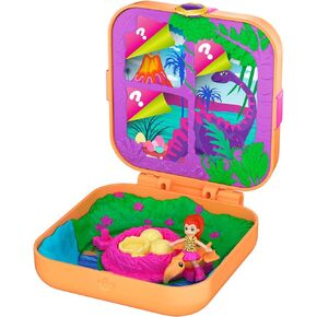 Polly Pocket Hidden Hideouts Lila Dino Discovery Compact, Micro Doll and Accessories in Kuwait