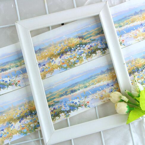 1 لفة شريط واشي زهري لتدوين اليوميات، شريط واشي على شكل زهرة، ملصقات زهور واشي، شريط زخرفي، شريط واشي جمالي واسع، شريط واشي لاصق لمجلة يوميات الحرف اليدوية in Kuwait