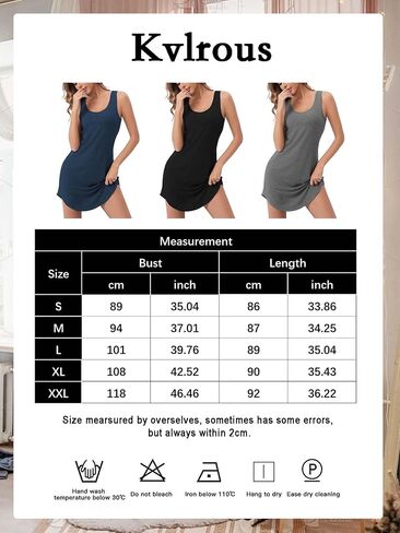 Women's Tank Nightgown Sleeveless Sleepwear Chemise Soft Full Slip Nightdress in Kuwait