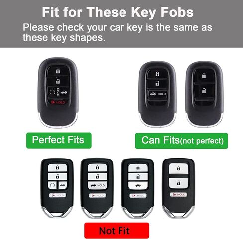 for Honda Key Fob Cover with Keychain，Car Key Shell Protector Holder 5 Buttons for 2022 2023 2024 Honda Accord Civic HR-V CR-V Pilot Odyssey(WhiteA) in Saudi Arabia