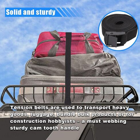 Car Tie Down Straps, 9.8' x 1" Adjustable Lashing Straps, Heavy Duty Cam Buckle Tie Down Cinch Straps, Secure Buckle Straps for Cargo Luggage Trailer Motorcycle Truck SUV (3M-4PCS) in Saudi Arabia