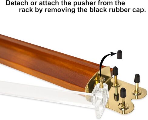 أدوات دفع بلاط ماجونج الأمريكية - مجموعة مكونة من 4 قطع، ملحقات ماجونج الأمريكية، 45.72 سم، أدوات دفع بلاط ماجونج من الأكريليك الشفاف in Kuwait