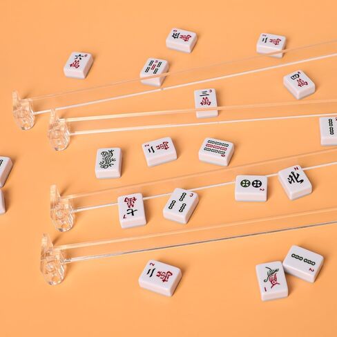 أدوات دفع بلاط ماجونج الأمريكية - مجموعة مكونة من 4 قطع، ملحقات ماجونج الأمريكية، 45.72 سم، أدوات دفع بلاط ماجونج من الأكريليك الشفاف in Kuwait