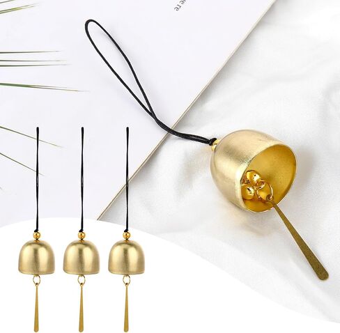 3 عبوات من أجراس التعليق الصغيرة المطلية بالذهب وأجراس الديكور لمقبض الباب، وأجراس خيمة التخييم، وأجراس جلجل صغيرة لأصحاب المتاجر لفتح الباب، وجرس معلق معلق in Kuwait