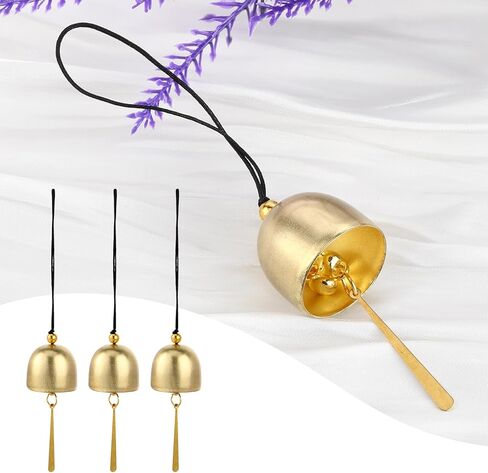 3 عبوات من أجراس التعليق الصغيرة المطلية بالذهب وأجراس الديكور لمقبض الباب، وأجراس خيمة التخييم، وأجراس جلجل صغيرة لأصحاب المتاجر لفتح الباب، وجرس معلق معلق in Kuwait