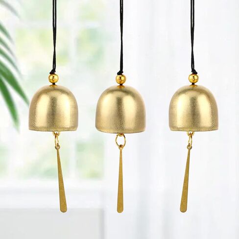 3 عبوات من أجراس التعليق الصغيرة المطلية بالذهب وأجراس الديكور لمقبض الباب، وأجراس خيمة التخييم، وأجراس جلجل صغيرة لأصحاب المتاجر لفتح الباب، وجرس معلق معلق in Kuwait