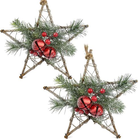 Christmas Mistletoe Bells, 5-inch Two-Piece Christmas Decorative Bells, Decorative Hanging Ornaments, and Festive red Christmas Bells for Front Decoration. in Saudi Arabia