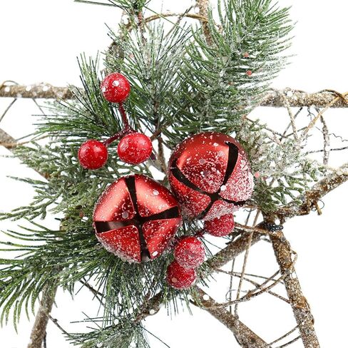 Christmas Mistletoe Bells, 5-inch Two-Piece Christmas Decorative Bells, Decorative Hanging Ornaments, and Festive red Christmas Bells for Front Decoration. in Saudi Arabia