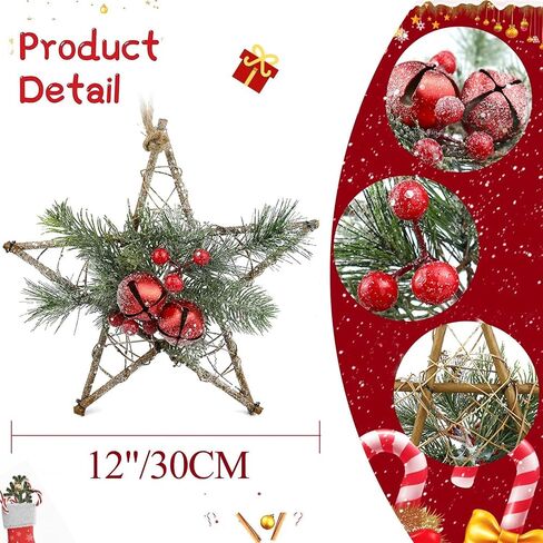 Christmas Mistletoe Bells, 5-inch Two-Piece Christmas Decorative Bells, Decorative Hanging Ornaments, and Festive red Christmas Bells for Front Decoration. in Saudi Arabia