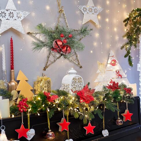 Christmas Mistletoe Bells, 5-inch Two-Piece Christmas Decorative Bells, Decorative Hanging Ornaments, and Festive red Christmas Bells for Front Decoration. in Saudi Arabia