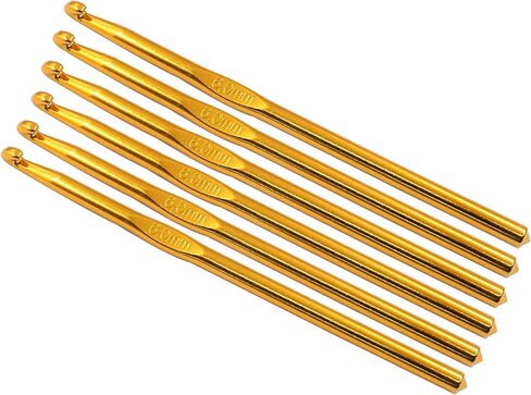 Cionyce 6 Pack Aluminum Crochet Hook 4mm US Size G (Size 6) Crochet Needle for DIY Craft Yarn Knitting Needles in Kuwait