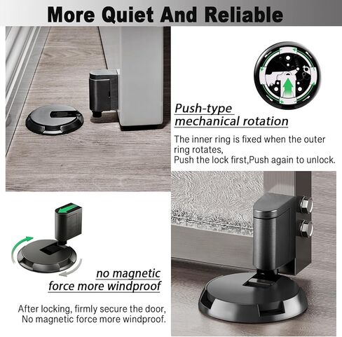 سدادة باب أرضية ميكانيكية، 2024 ترقية توقف باب أرضي صامت ميكانيكي خالٍ من اللكم، سدادة باب مغناطيسية، إيقاف باب أرضي مغناطيسي صامت قابل للتعديل لمرآب المنزل والمكتب in Kuwait