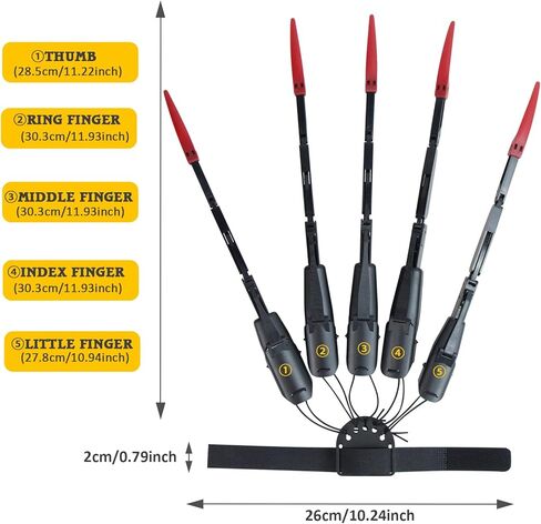 أصابع مفصلية للهالوين مع أظافر وقفازات تمديد، ترقية هيكل عظمي ثلاثي الأبعاد للأيدي المخالب ملحقات أصابع مفصلية للحفلات التنكرية، زينة مرنة لمعدات الهالوين تناسب معظم أحجام الأصابع - أسود in Kuwait