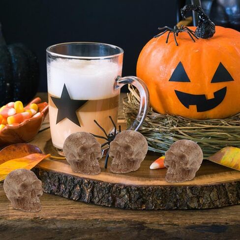 FOMIYES 20pcs Mini Resin Skull Heads Realistic Skull Head Models Halloween Miniature Skeleton Bone Prank Props for Halloween Treat or Trick Accessories in Kuwait