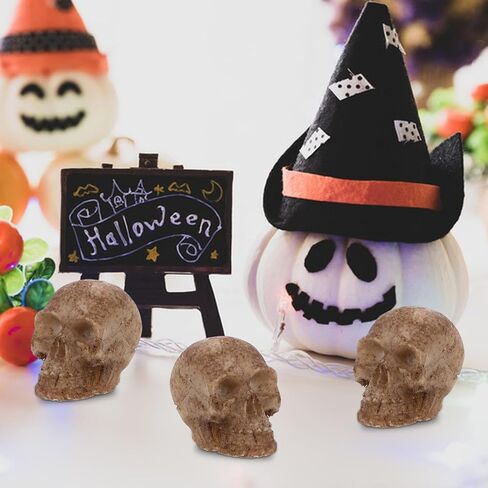 FOMIYES 20pcs Mini Resin Skull Heads Realistic Skull Head Models Halloween Miniature Skeleton Bone Prank Props for Halloween Treat or Trick Accessories in Kuwait