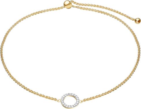 Amazon Essentials 1/10th CT TW Diamond Geometric Circle Adjustable Bracelet in Sterling Silver , (previously Amazon Collection) in Saudi Arabia