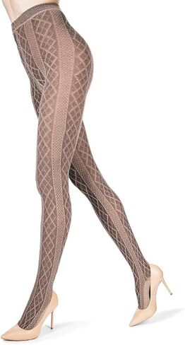 MeMoi Juneau Diamonds Cotton Blend Sweater Tights Rosin Heather Large/X-Large in Saudi Arabia