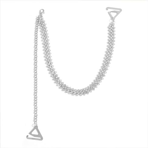 Women Rhinestone Bra Straps Body Chain Rhinestone Shoulder Straps for Dresses Fashion Crystal Shoulder Strap Chain for Bridal Wedding Body Jewelry Accessories in Kuwait