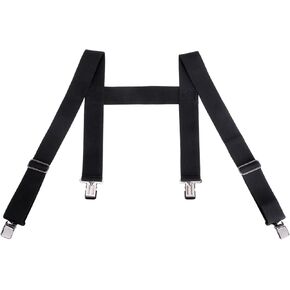 GNEGNI 2'' Wide Suspenders for Men, Adjustable Men's Suspenders/Harness, Heavy Duty H-Back Suspenders with Metal Clips