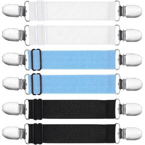 6 Pcs Waist Cincher Clip Pant Waist Tightener Adjustable Pant Clip Dress Clips Back Cinch, Elastic Belt Clip for Jeans Sweater Scarf Girl Women Men