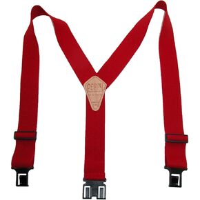 Perry Suspender Men's 2" Elastic Original Adjustable Suspenders (Red, Big and Tall)