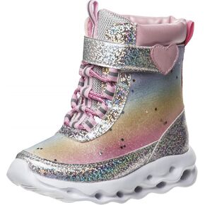 Josmo Girls Winter Boots Pull On - Warm Comfy Water Resistant Kids Snow Boots