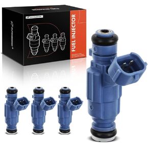 A-Premium Fuel Injectors Compatible with Hyundai Sonata 1999-2005, Santa Fe 2001-2004 & Kia Optima 2001-2006, Magentis L4 2.4L, Gas, Set of 4, Replace# 35310-38010, 3531038010