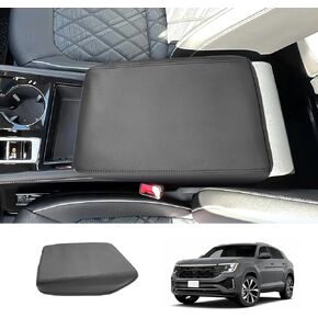 2024 Atlas Center Console Cover, Waterproof&Comfy Leather Console Armrest Cover, 2024 Atlas Cross Sport Accessories for Atlas All Trims (SE/SE with Technology/SEL/SEL R-Line/SEL Premium R-Line)