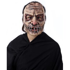 Grimaces Mask Scary Devil Creepy Latex Cosplay Mask Headgear Costume Big Mouth Nail Ghost Face Halloween Party Props