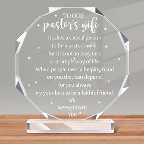 Kosiz Pastor Appreciation Gift, Pastor Gifts for Men Women, Thank You Gift Acrylic Sign Keepsake Christian Plaque Gifts for Pastor Christmas Religious Church Decor(Pastor)