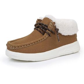 Apakowa Boys Fall Winter Boots Warm Girls Boys Winter Snow Boots with Faux Fur (Toddler/Little Kid/Big Kid)